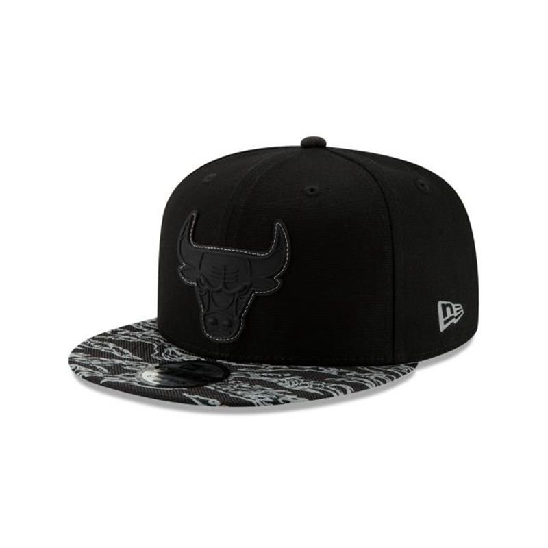 NBA Chicago Bulls Tiger Flect 9Fifty Snapback (LRM4169) - Black New Era Caps